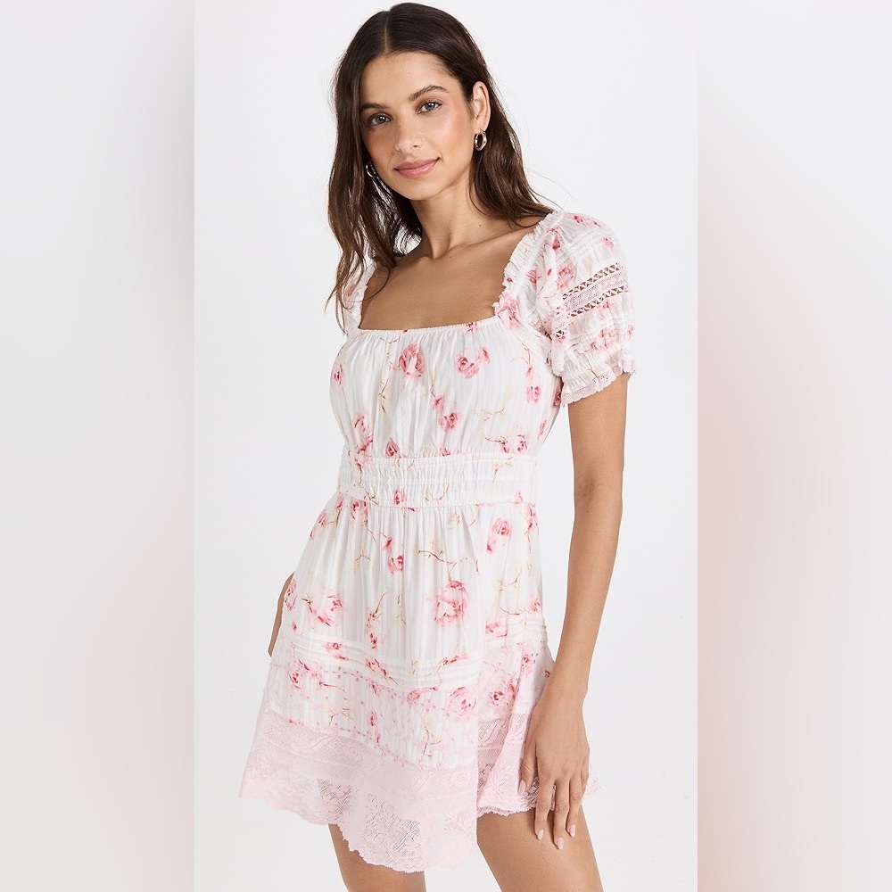 LOVESHACKFANCY Lilium Floral Puff
Mini Dress Small